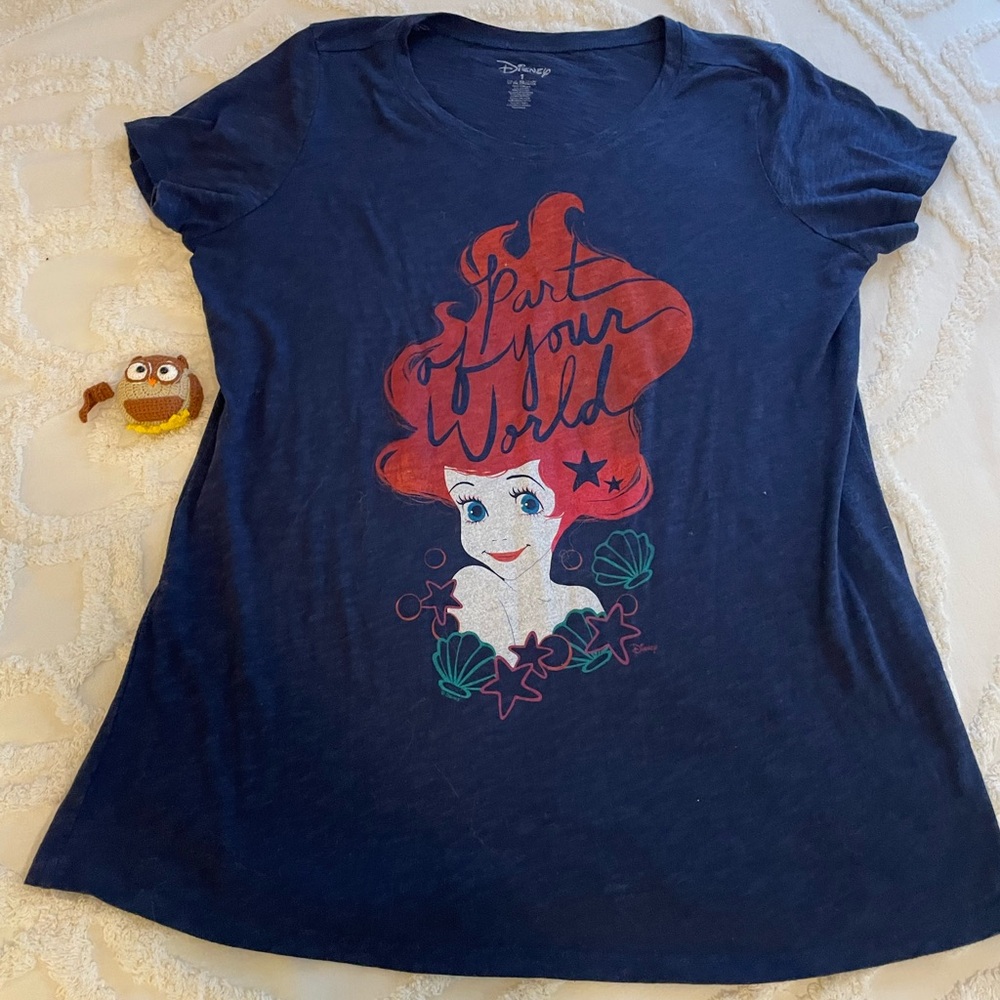 Torrid Disney Ariel 'Part of Your World' Navy Graphic Tee